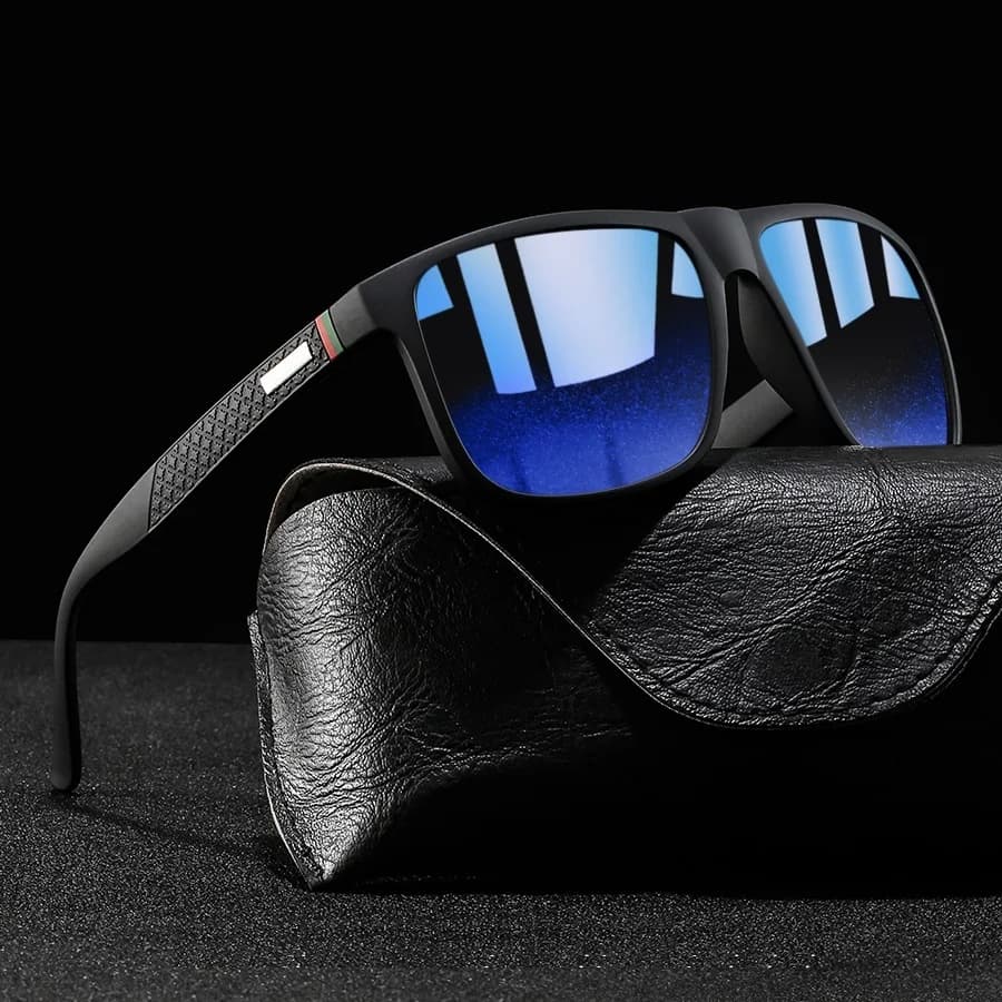Fashion Classic Square Sunglasses for Men and Women, Lightweight and Colorful for Guide, Fishing and Open Activities