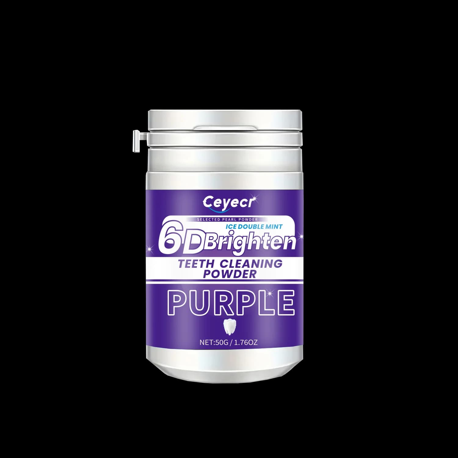 BIANCO 6D Purple hydrosapatite teeth cleaning powder, deep cleaning powder, fresh breath strengthens dental care, basic cleaning
