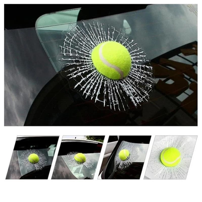 Nuovi Adesivi 3D per Auto con Effetto Vetro Rotto, Stile Baseball, Football, Tennis, Decorazione Auto Adesiva