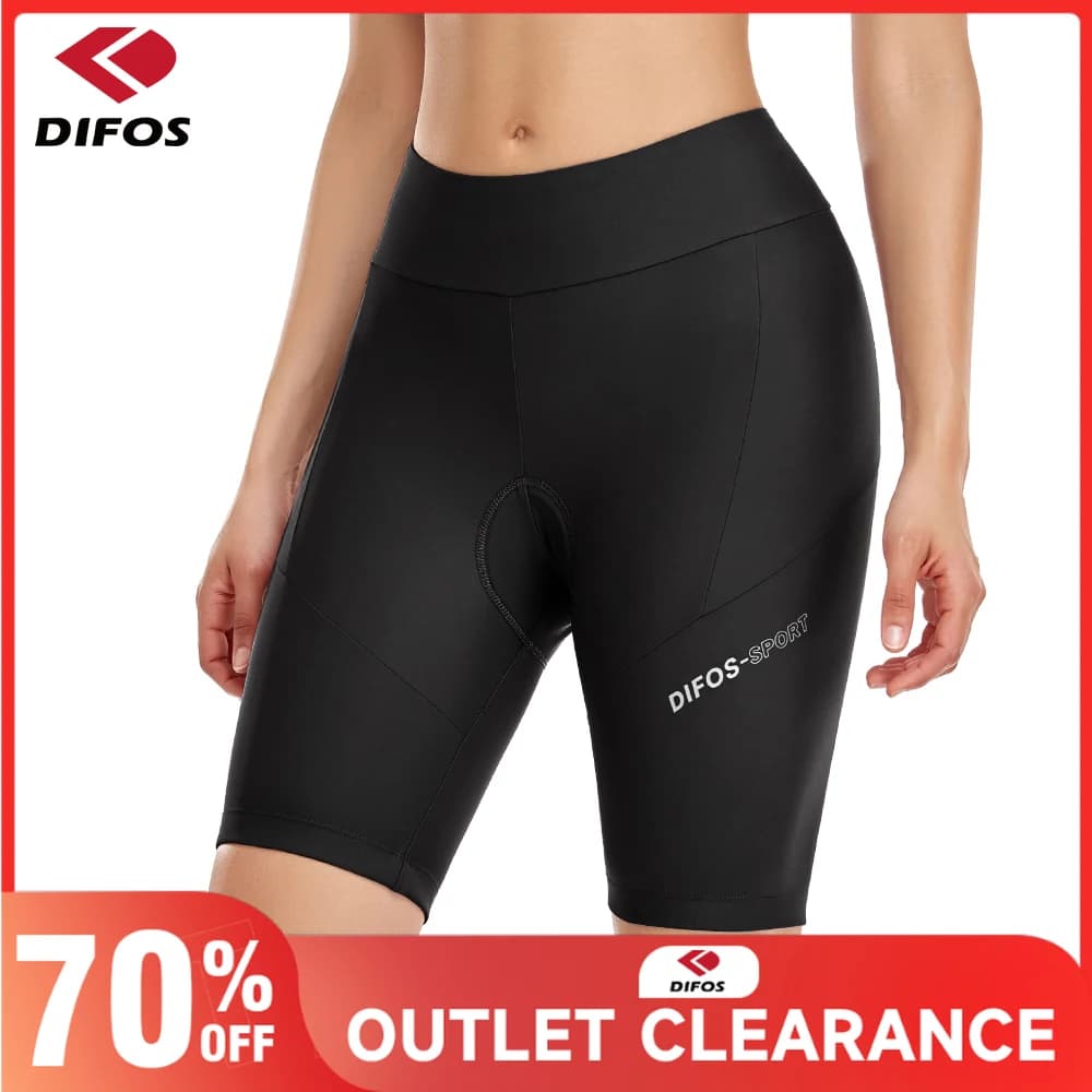 Difos Women's Cycling Shorts Summer Breathable 4D Padded 1/2 Shorts Big Stretch MTB/Biker Road Riding Sports Boots Shorts