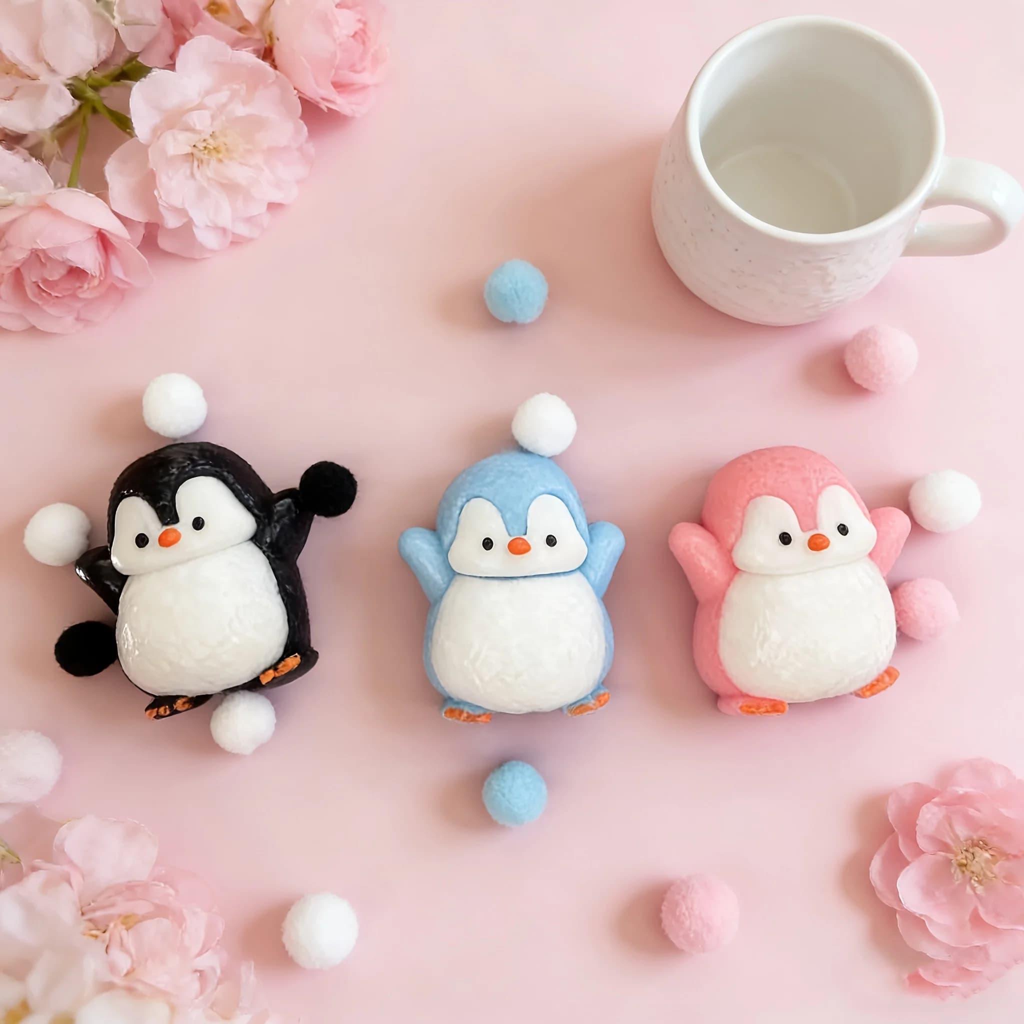 1 Pezzo Simpatico Giocattolo Squishy a Forma di Pinguino, Morbida Palla Antistress Estensibile, Giocattolo Antistress Non Deformabile per Bambini e Adulti, Regalo per Feste