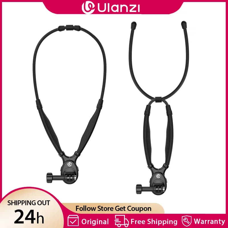Supporto da Collo Flessibile Ulanzi ZJ09 per Gopro DJI Pocket 4 Action 6 5 Insta 360, Supporto Magnetico per Fotocamera d'Azione per Sport all'Aperto
