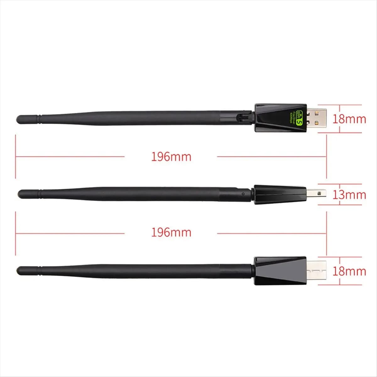Nices WiFi 5 WiFi Network Card 650M Dual Band 2.4G 5G Antennas Network Receiver USB Adapter Driver Free for Windows 7/8/10/11
