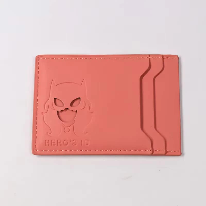 Portafoglio ID con Gatto Cartone Animato Supereroe per Donna Ragazza, Porta Carte Sottile in Pelle PU con Maschera Occhi Supereroe, Regalo per Fidanzata Amanti