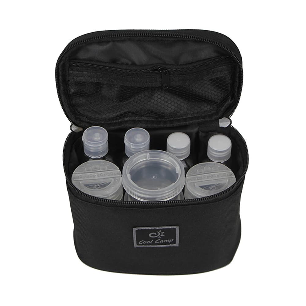 Camping Condiment Set Camping Spice Kit Picnic Camping Easy Identification PET Material Bottles For Picnic And BBQ