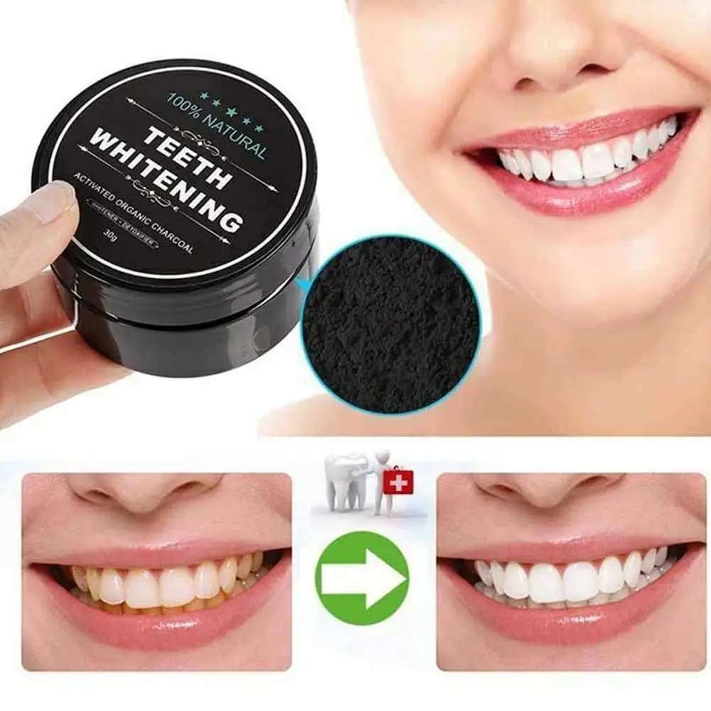 Activated Organic Coal Powder Tooth Cleaning Strengthening Teeth Whitening Oral Hygiene 30g Natural Teeth Whitening Powder