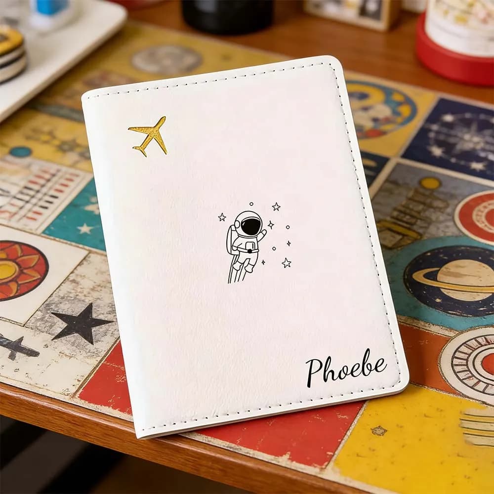1 Pezzo Porta Passaporto Personalizzato con Nome, Regalo per Nuovo Lavoro, Custodia per Passaporto in Pelle Premium Portatile