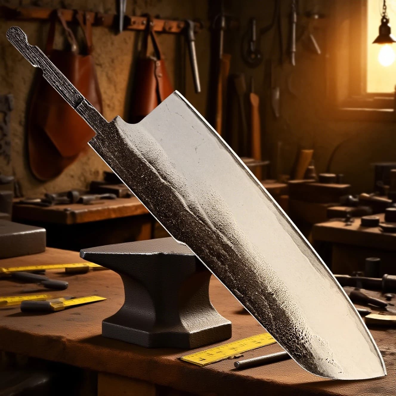 Kitchen Knife Santoku Composite Steel Kitchen Knife 3 Layers Handmade White Sharpened for making material tools for DIY knife