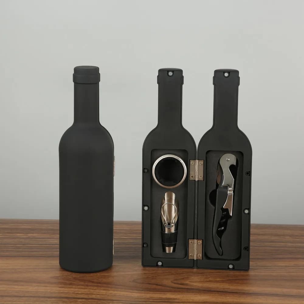 Set Cavatappi Creativo a Forma di Bottiglia in Acciaio Inossidabile, Kit di Strumenti per Vino Rosso, Set Apribottiglie Portatile di Alta Gamma, Regalo