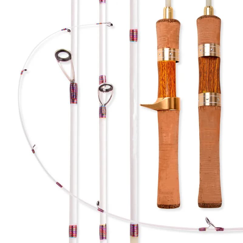 Canna da pesca ad espulsione XUL Canna da trota in fibra di vetro super morbida e ultraleggera da 1,4 m a quattro sezioni portatile da viaggio