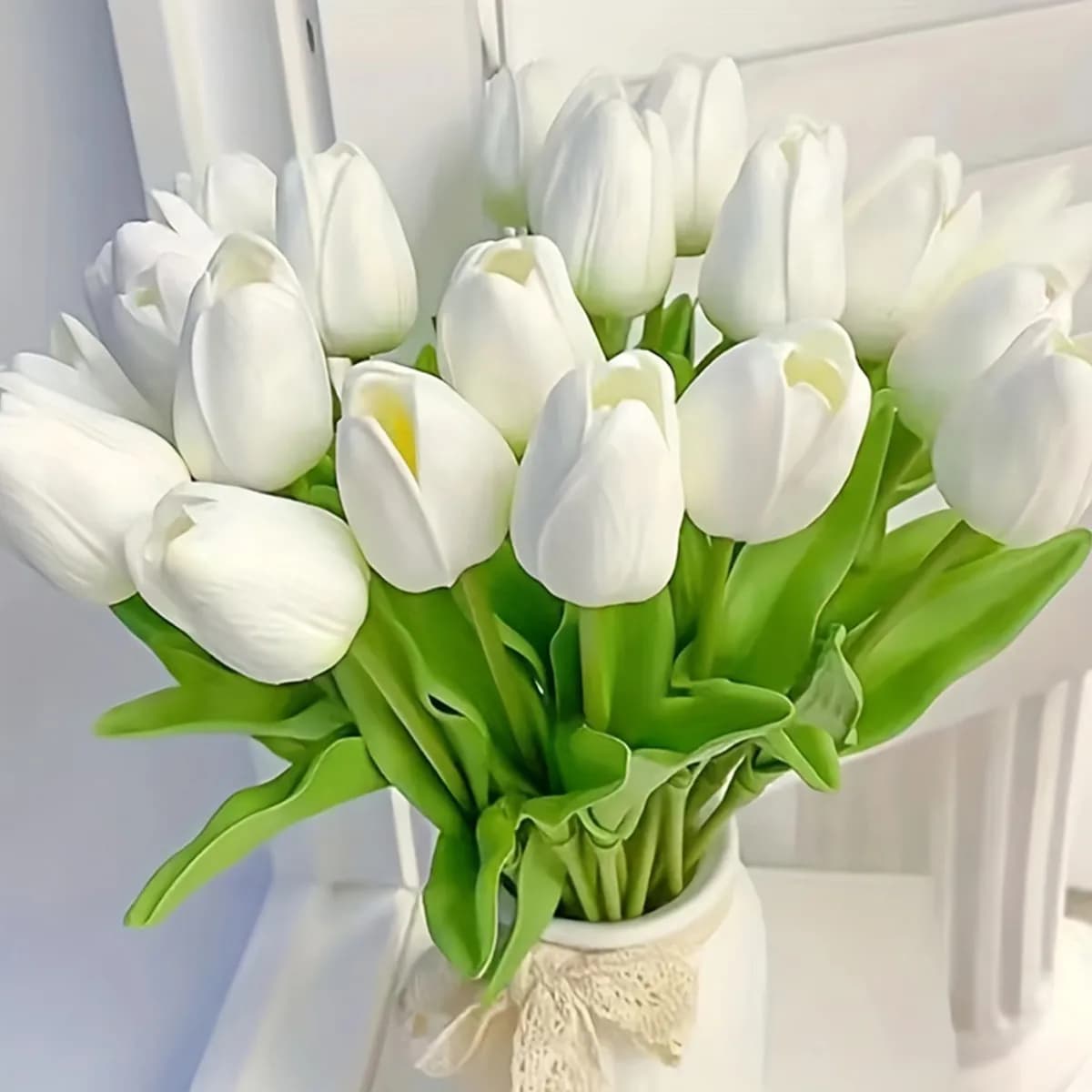 10 pcs artificial flower realistic touch tulip Scrapbooking vase decorations for home wedding garden arch garland Mother's Day Bouquet DIY