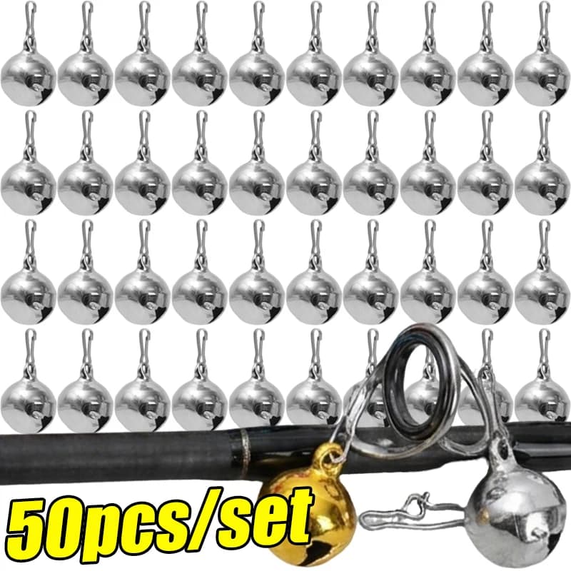 High Sensitivity Rod Tip Clip Alerts for Fishing Pole Accessories Gold Plated Alloy Loud Ring for Night Fishing Bite Alarm Bells