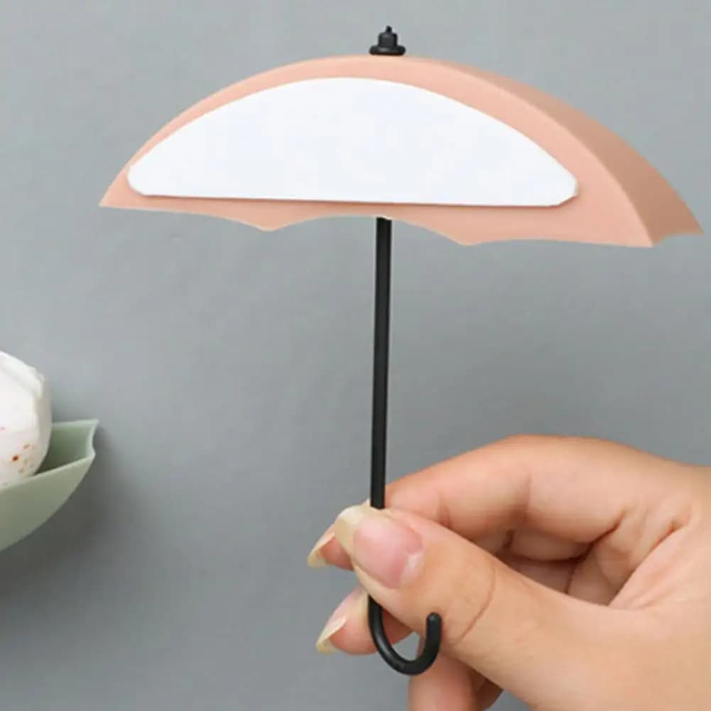 Wall Hooks shape of umbrella for storage rack Robusto carrier storage organizer with easy self-adhesive installation for home