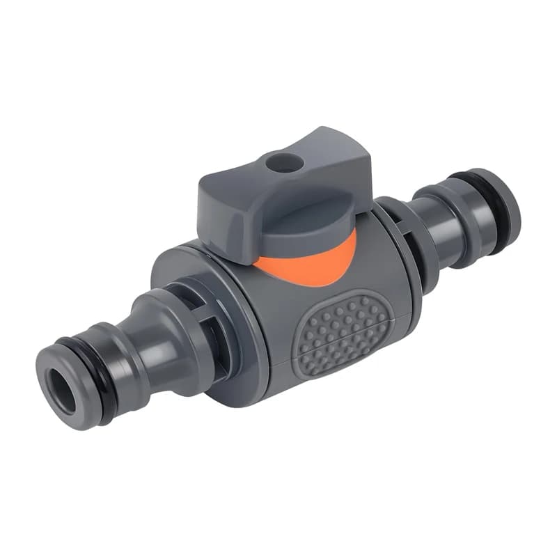 Connettori Doppi Maschio per Tubi da 1/2 Pollice con Valvola, Estensori in Plastica per Tubi da Giardino