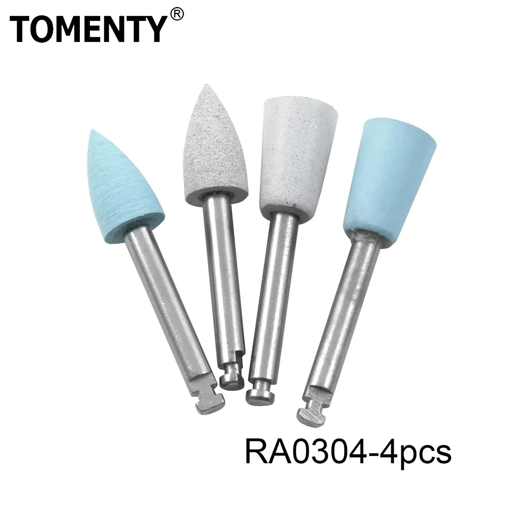 Kit di Lucidatura per Resina Composita Dentale 4 Pezzi/Scatola per Manipolo a Bassa Velocità RA0304, Kit per Igiene Orale e Lucidatura Denti, Strumenti per Dentisti