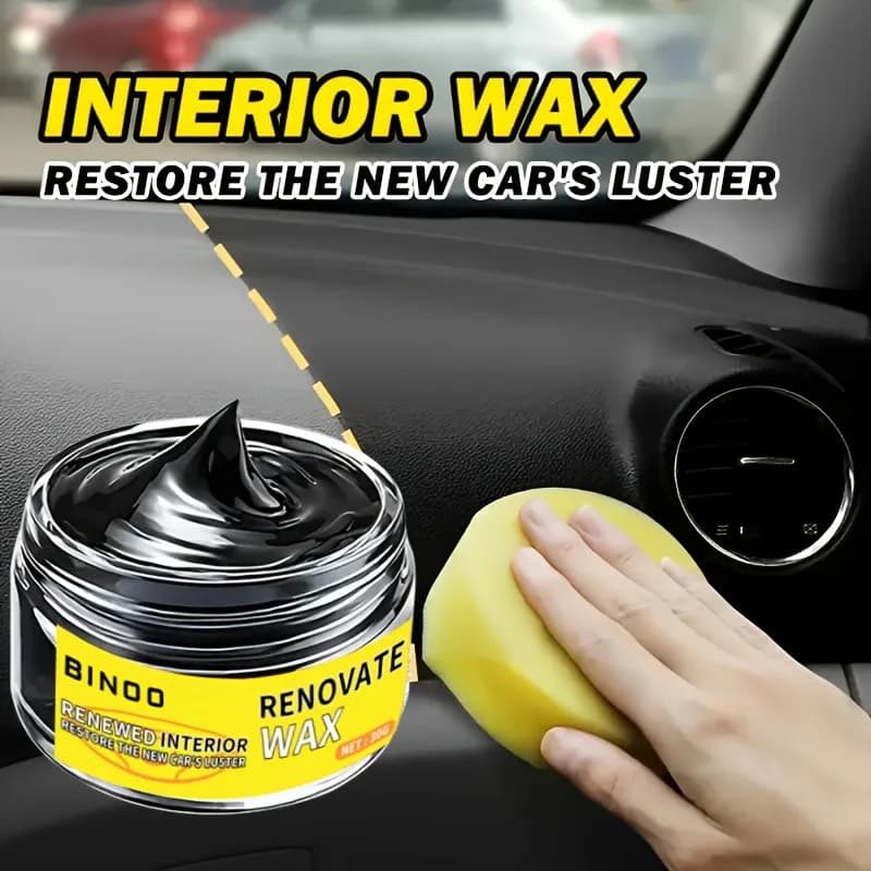 Cera Universale Nera per Auto, Pasta Protettiva per Cruscotto, Rivestimento Nano Cristallino, Lucidante per Interni, Protezione Pneumatici, Rimozione Ossidazione