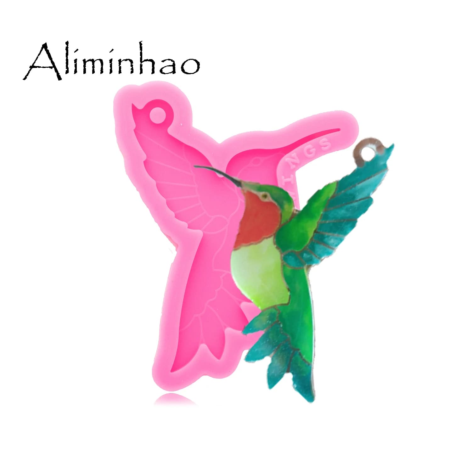 DY0683 stampo per colibrì in resina Super lucida portachiavi artigianale in resina epossidica stampi per fenice in Silicone argilla polimerica creazione di gioielli fai da te