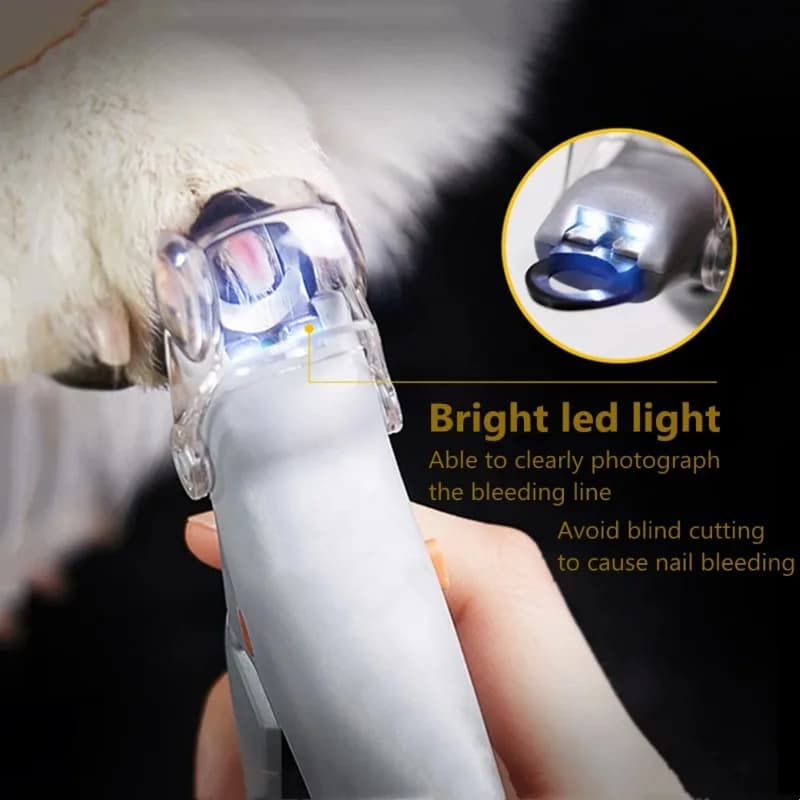 1PC Pet Nail Clipper with LED Light Dog Cat Special Nail Clipper Multifunction Nail Trimmer Pet Cleaning Grooming Supplies