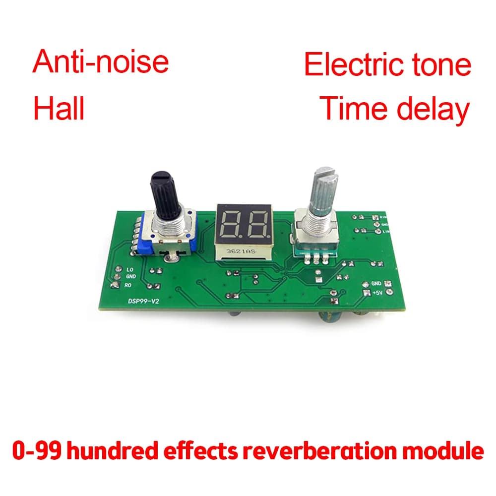Qualità DSP Riverbero digitale Karaoke Scheda riverbero Mixer KTV Effetto Modulo anti-stereo Effetti multi-suono
