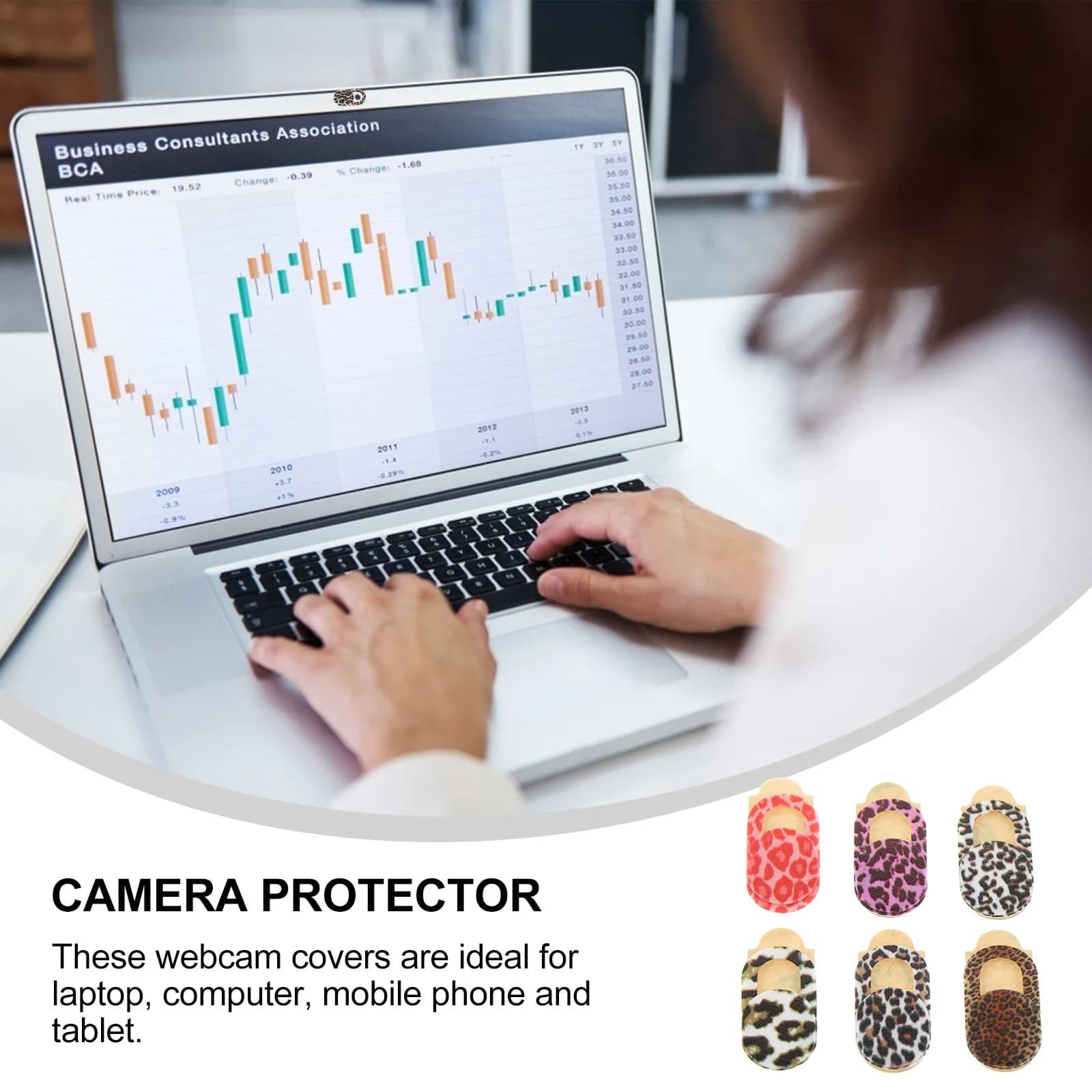Copertura per la privacy della webcam da 6 pezzi, dimensioni compatte, protezione per fotocamera per tablet, telefono, pratica copertura per webcam per l'uso su computer portatile
