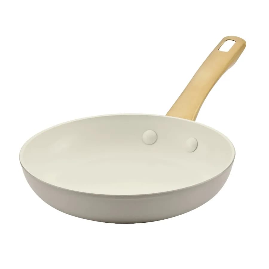 Forged Induction 8.25 Inch Ceramic Nonstick Frying Pan Skillet Dishwasher Safe and Oven Safe to 500°F with Stainless Steel Hand