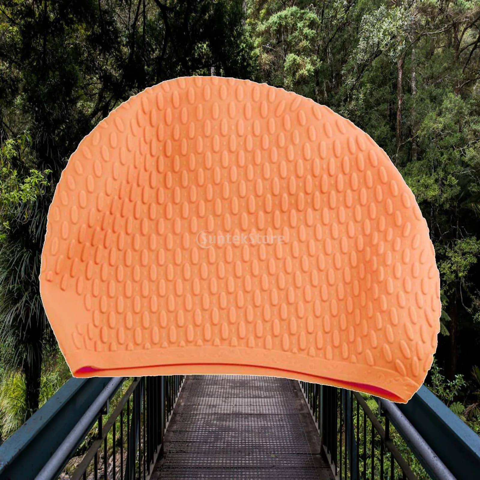 Silicone Swimming Cap Bubble Textured for Training Comfortable Fit Stretch Ergonomic Design Easy to Carry Lightweight Swim Hat
