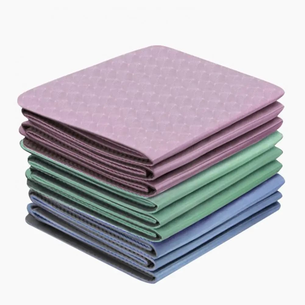 TPE Foldable Yoga Mat for Exercises, Carpet Often for Home, Gym, Pilates and Training