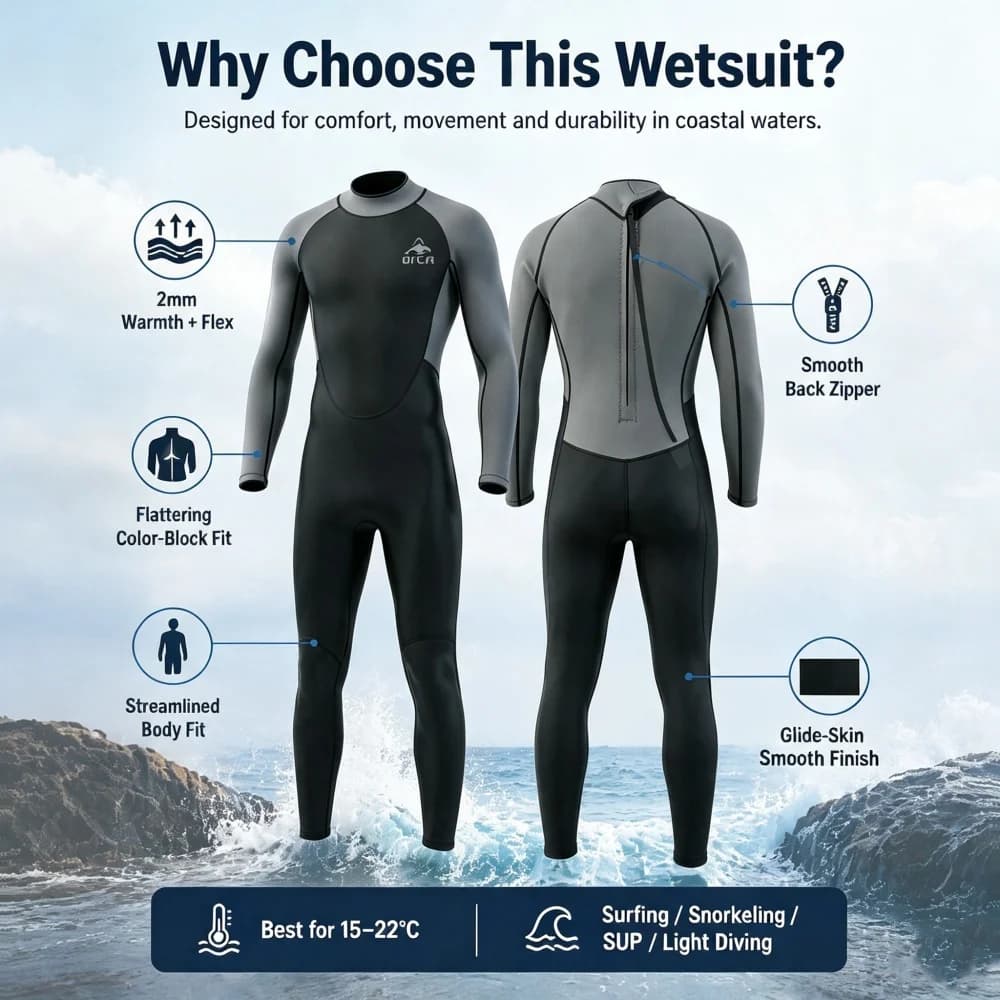Mute 3mm/2mm Neoprene Diving Tute da surf Snorkeling Kayak Pesca subacquea Apnea Nuoto Full Body Termico Ke