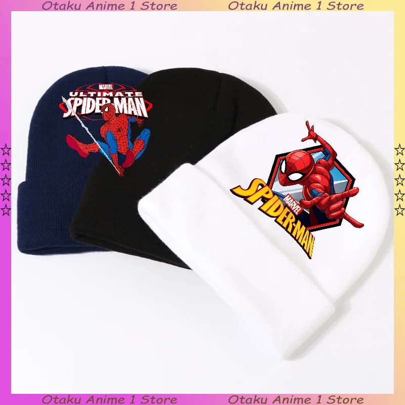 In Offerta: Cappelli Lavorati a Maglia con Stampa Spider-Man, Berretti per Ragazzi e Ragazze, Cappello con Stampa Anime Cartoon, Berretto Caldo Unisex, Regalo Carino