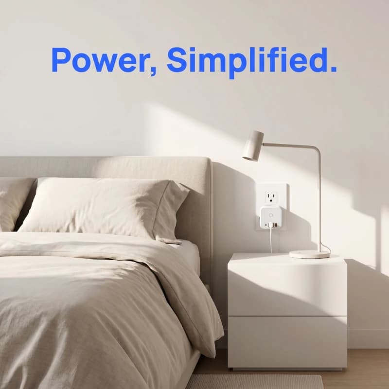 Adattatore da Viaggio Multifunzionale Wireless Magic Cube con Presa DE EU FR e Cavo di Alimentazione Tipo C