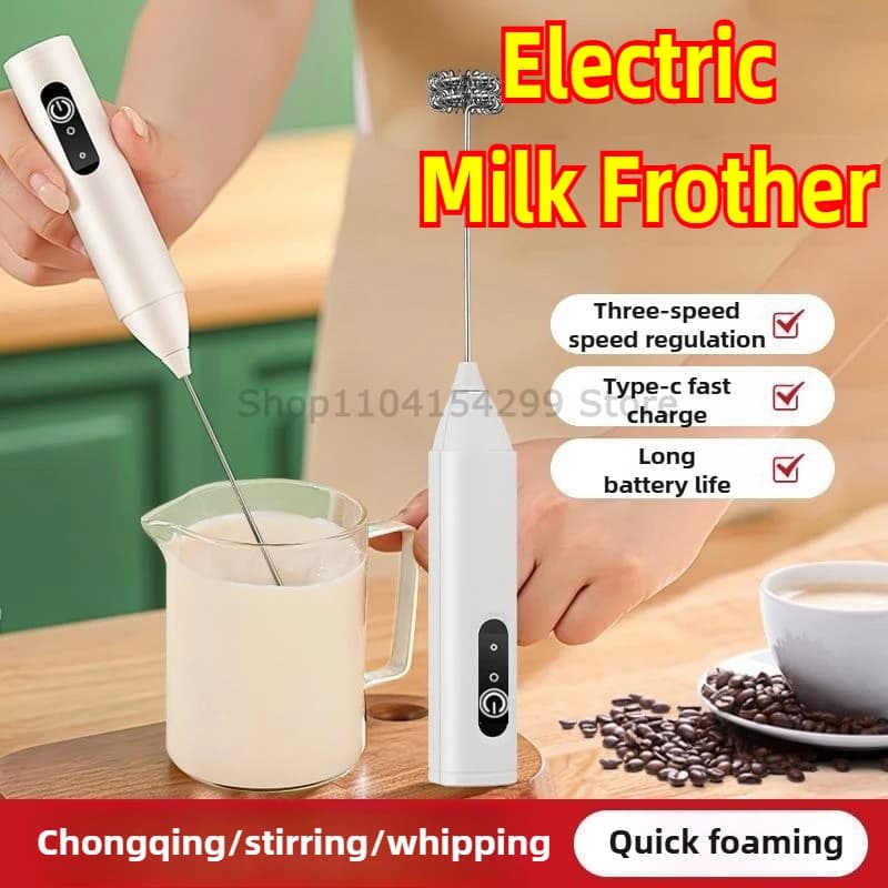 Electric Coffee Milk Frother Handheld Egg Beater Foamer Coffee Maker Electric Blender Mixer Mini Portable Blender Kitchen Tool
