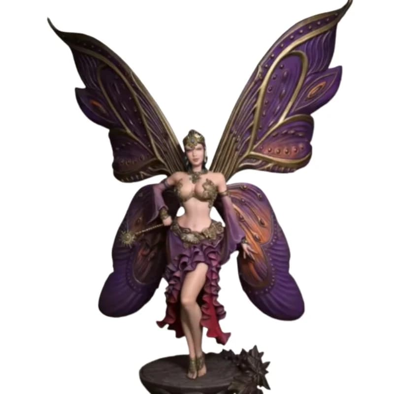 1/24 (75mm)Die Cast Resin Model Kit, GK, Butterfly Fairy, Not Assembled, Resin White Mold Not Colored