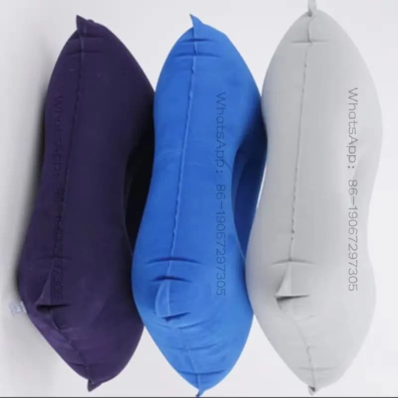 Xujun1105641611 Store 2pcs Pilot Waist Pillow Travel Nap Throw Pillow Waist PVC Flocked Square Inflatable Pillow