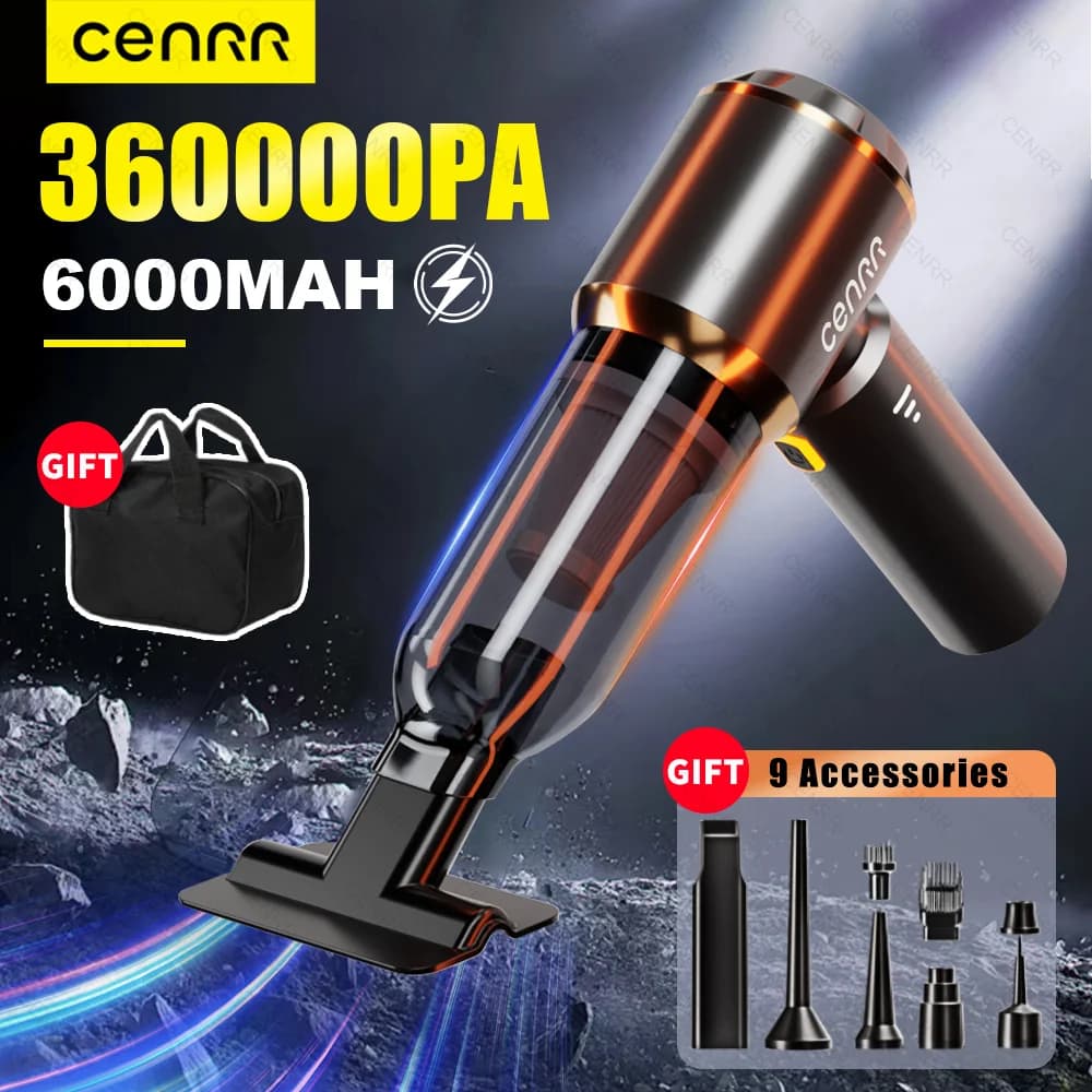 CENRR 360000 PA Aspirapolvere per auto Elettrodomestico Pulitore wireless Tenuto in mano Potente aspirapolvere portatile Macchina per la pulizia