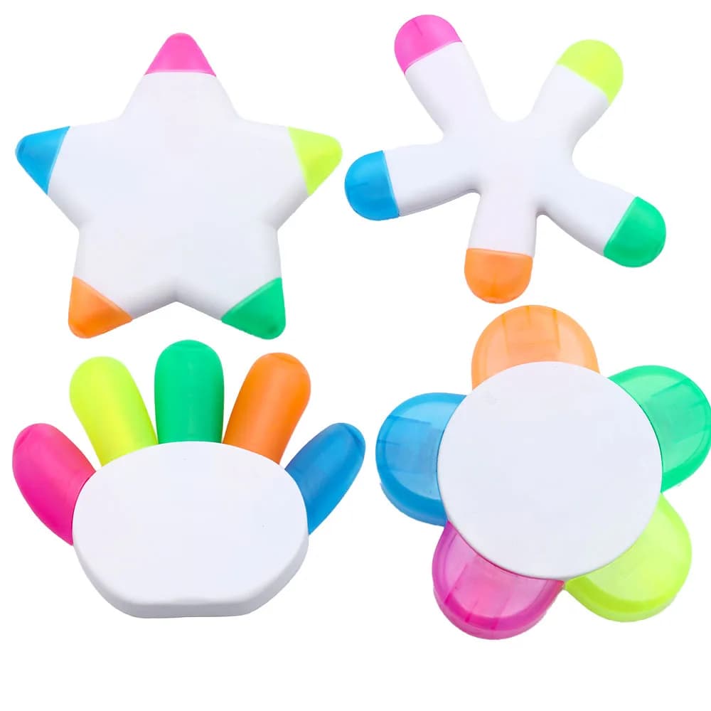 Simpatico creativo Kawaii Finger Star Marker Pen Cancelleria Graffiti Paint Evidenziatore Pen