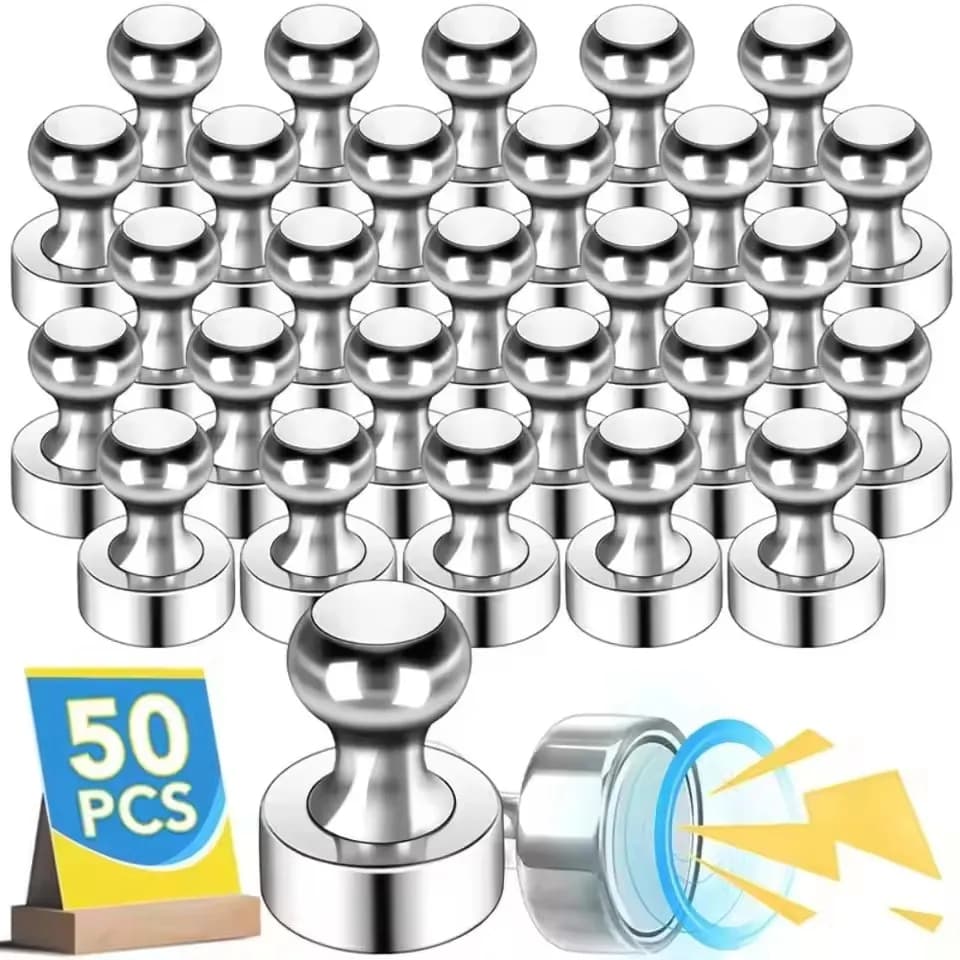 50/1PCS Puntine da disegno magnetiche al neodimio Forte magnete Ventosa Push Pin per frigorifero Lavagna Cucina Ufficio Magneti Gancio