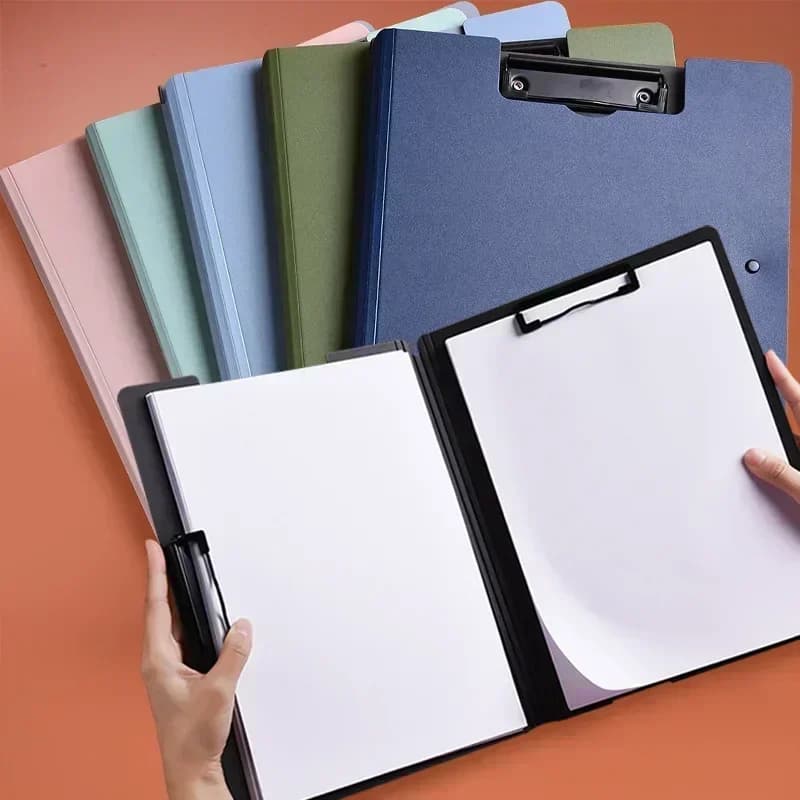 Nuovo cartella di file A4 appunti blocco note memo clip board doppie clip organizer scuola ufficio stazionario