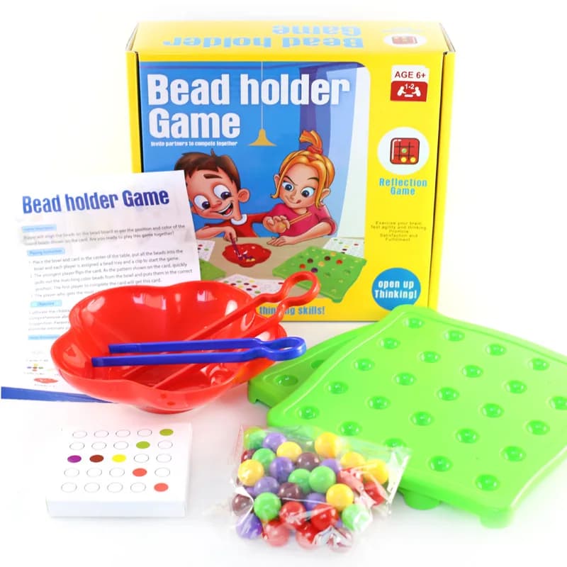 Gioco di Puzzle con Perline per Bambini, Gioco Interattivo Familiare per l'Apprendimento Precoce, Gioco da Tavolo Fai-da-Te con Clip e Palline per Allenamento del Pensiero Logico ed Educativo