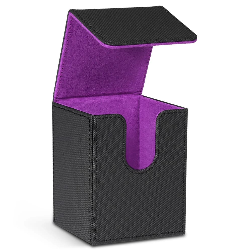 Card deck box, card box contains over 100 single sleeve cards, PU leather magnetic closure for magic cards TCG cards