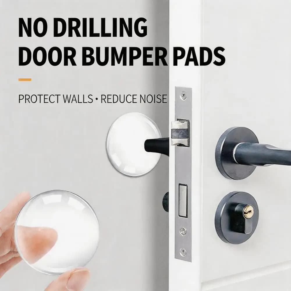 No Drilling Door Bumper Pads, Wall Protector, Silicone Door Stop