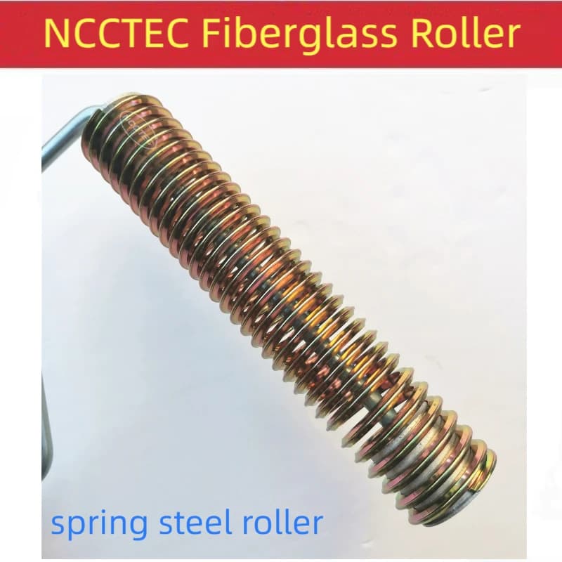 GRC Scratch Pressure Roller Cable Rolling | Spring Steel Roller FRP Glass Fiber Tool for Manual Paste Epoxy Resin Bubbles Anti-rust