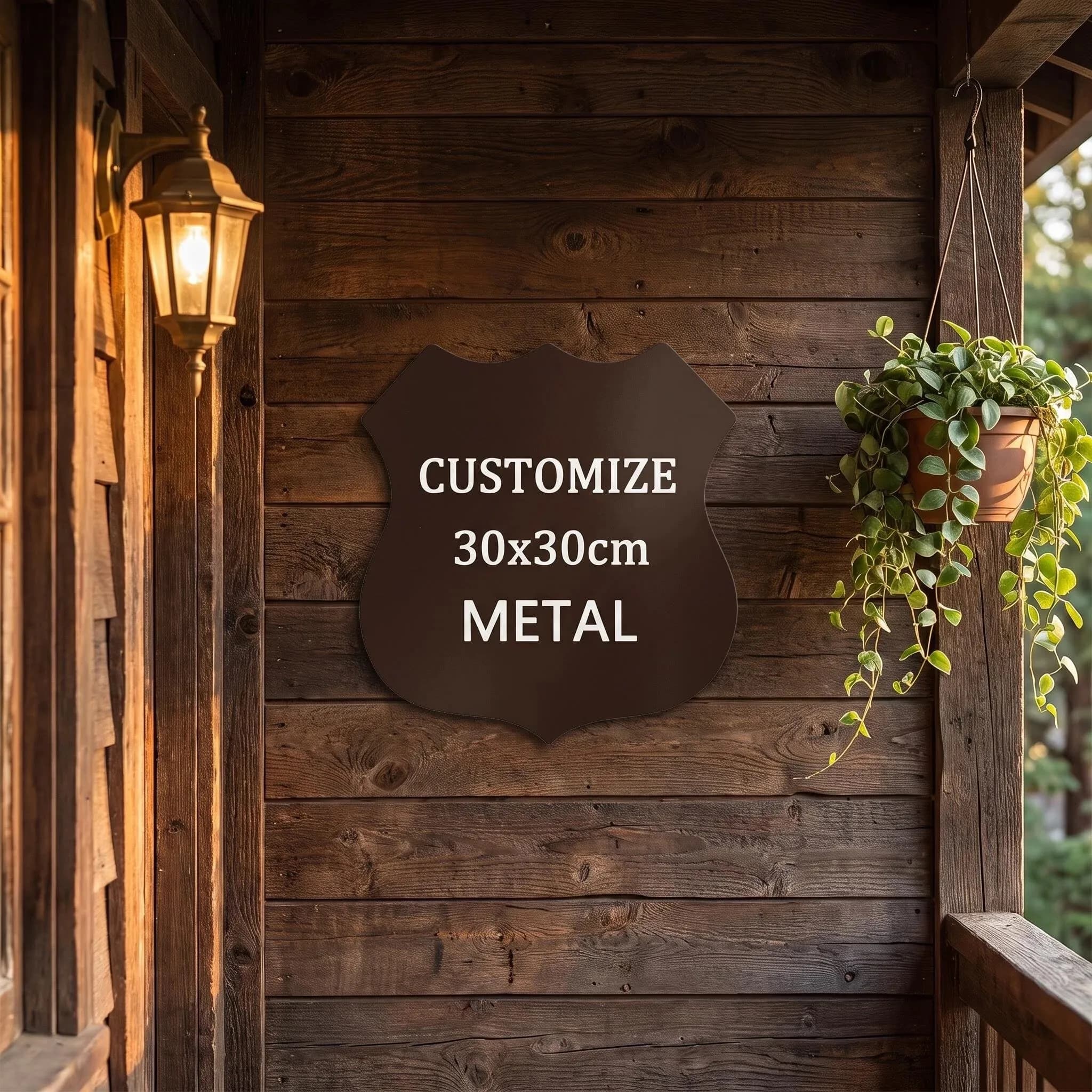 Personalized customized metal nameplate . Iron wall decoration board. Rural farmhouse entrance hall outdoor home wall decoration