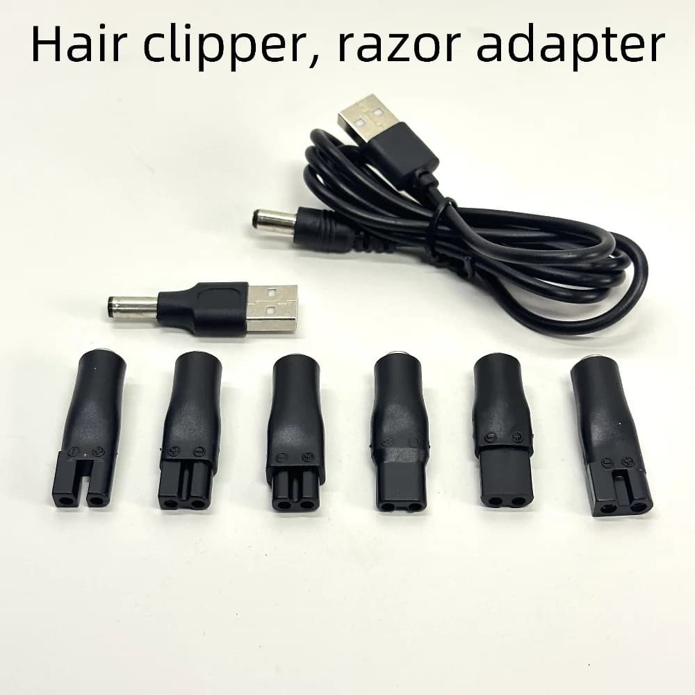 8 PCS Replacement Power Cord 5V Charger USB Adapter Suitable for All Kinds of Electric Hair Clippers, Beard trimmers, Shavers