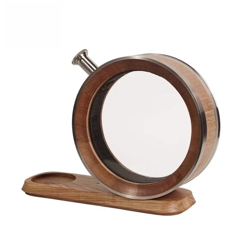 Barile visivo in legno di quercia bianca americana, set regalo con confezione regalo per piccola botte di vino per uso domestico autofrottivata