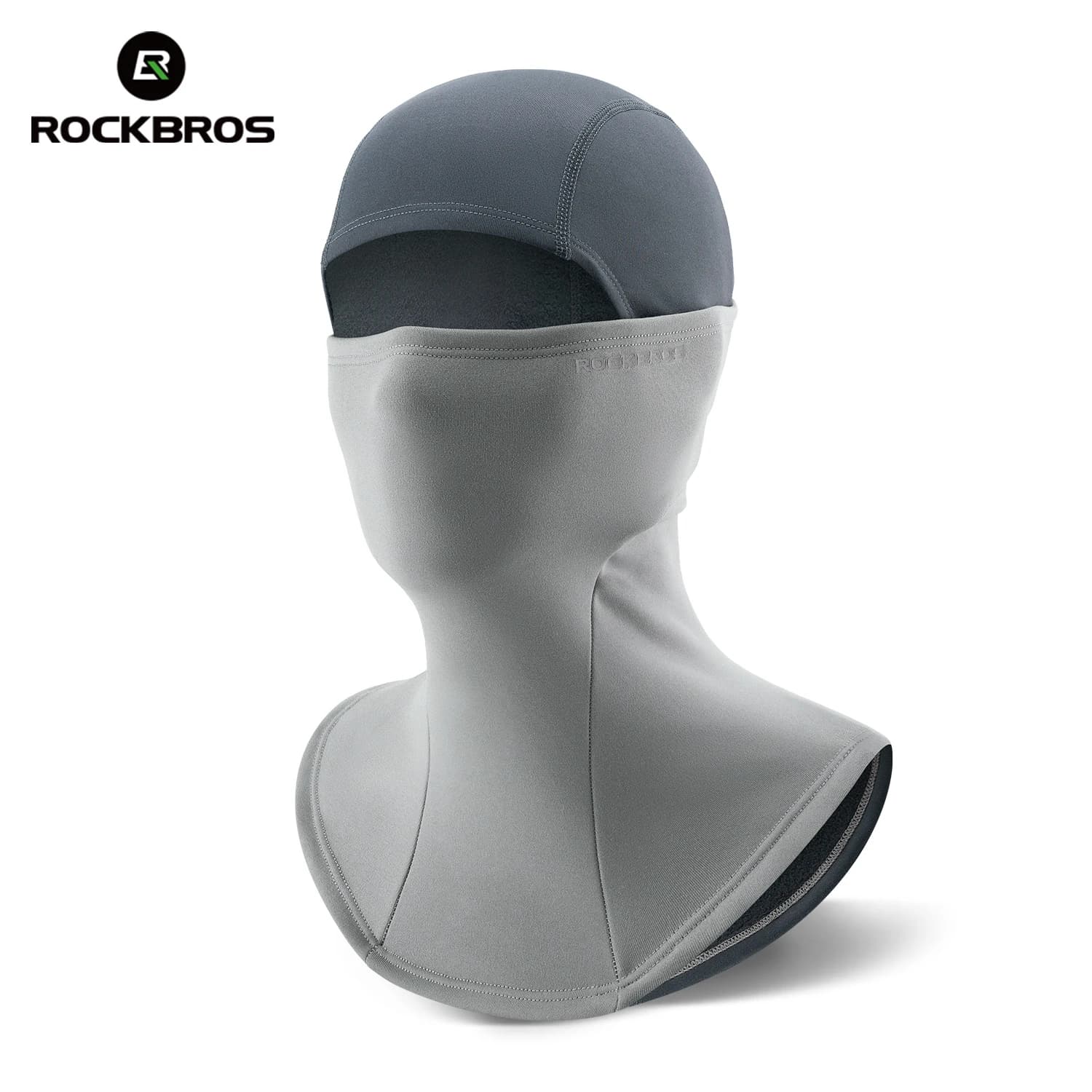 ROCKBROS Cycling Fleece Balaclava Winter Thermal Windproof Cycling Neck Stretch Ski Face Mask Running Cold Weather Headgear