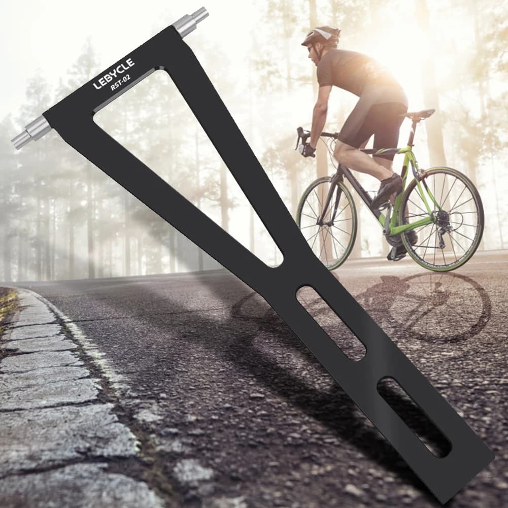 Misuratore Portatile per Centratura Ruote Bicicletta in Lega di Alluminio per Manutenzione Efficiente e Raddrizzamento Ruote