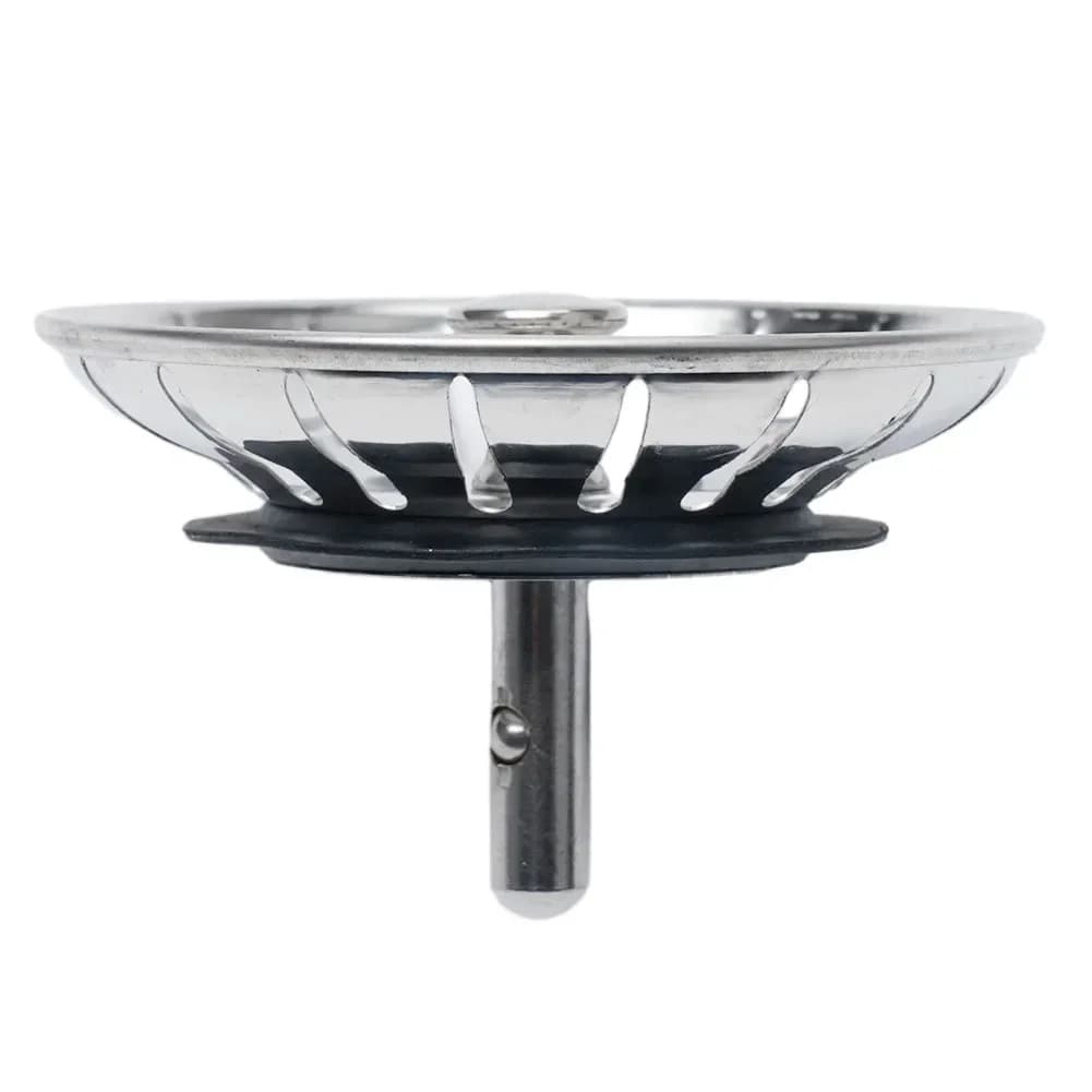 Tappo di scarico per filtro da cucina in acciaio inossidabile da 80 mm - Parti di ricambio per filtro per cestello per lavabo da bagno Accessorio per utensili da cucina