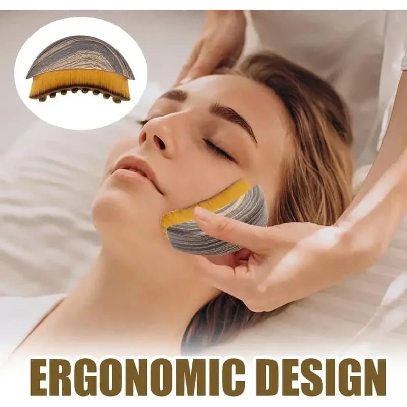 Soft Setole Facial Brush, Sagomato Linphatic Massage Tool, Viso Modeling Device, Delicate Exfoliation Brush for Domestic Spa