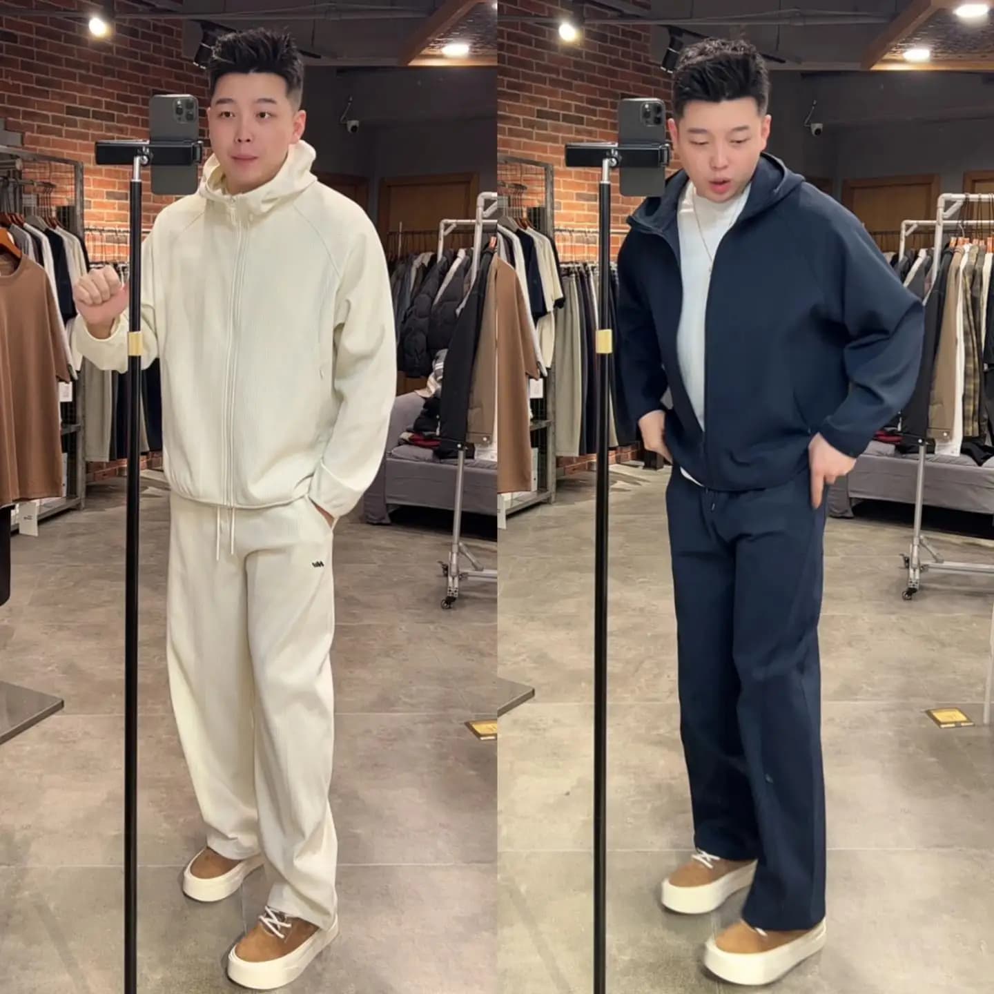 Completo Sportivo Casual da Uomo con Zip e Motivo Waffle, Nuovo Stile Primavera-Estate, Giacca a Maniche Lunghe e Pantaloni Sportivi, Alla Moda e Semplice