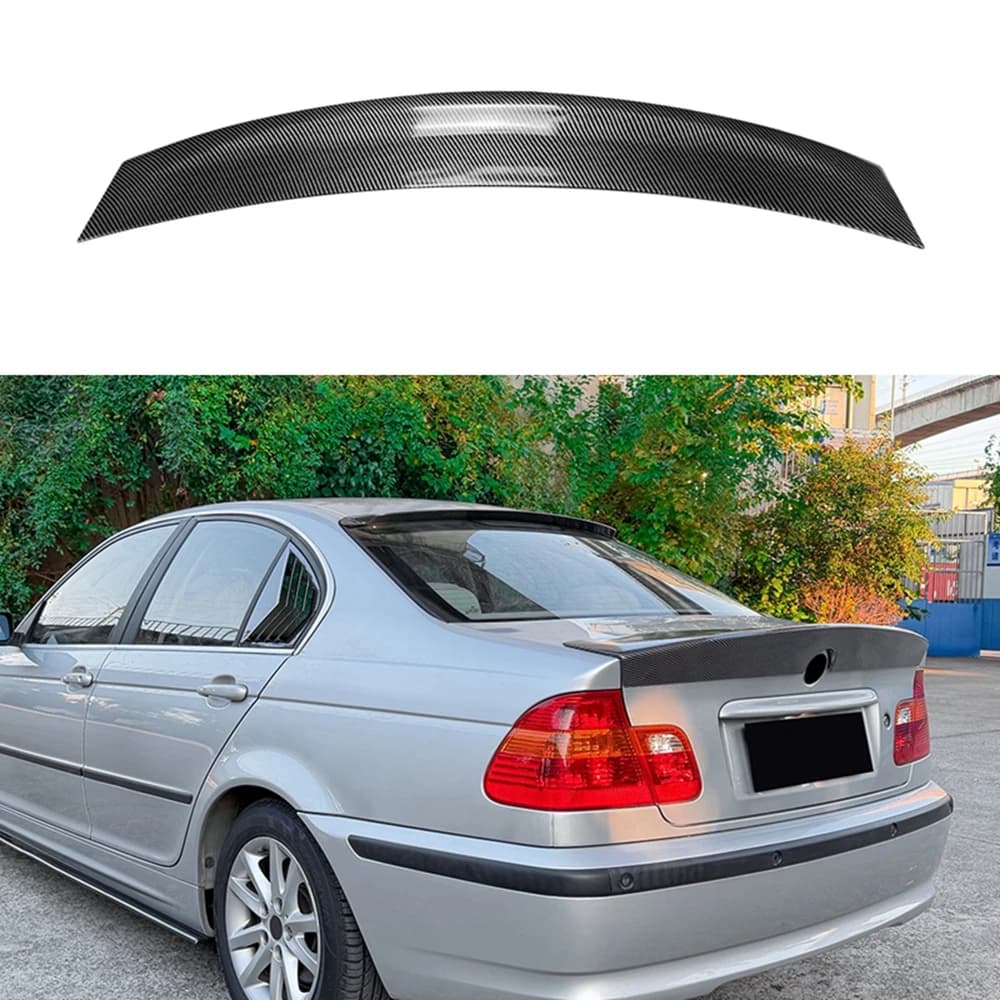Per BMW Serie 3 E46 M3 1998-2004 4 Porte CSLStyle Baule Posteriore Coperchio Boot Lip Auto Nero Carbonio Spoiler Ali Accessori Esterni